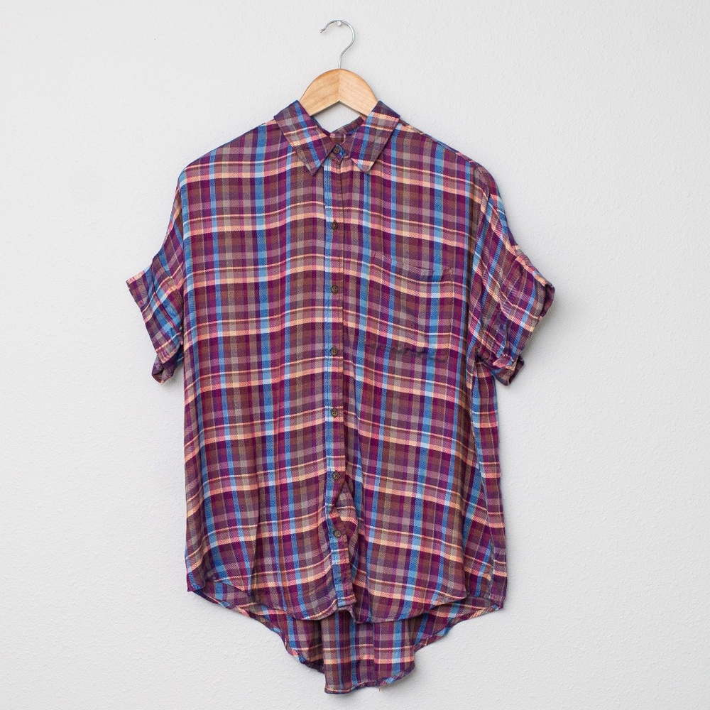 Lucky Brand Women’s Short Sleeve Button Up Shirt